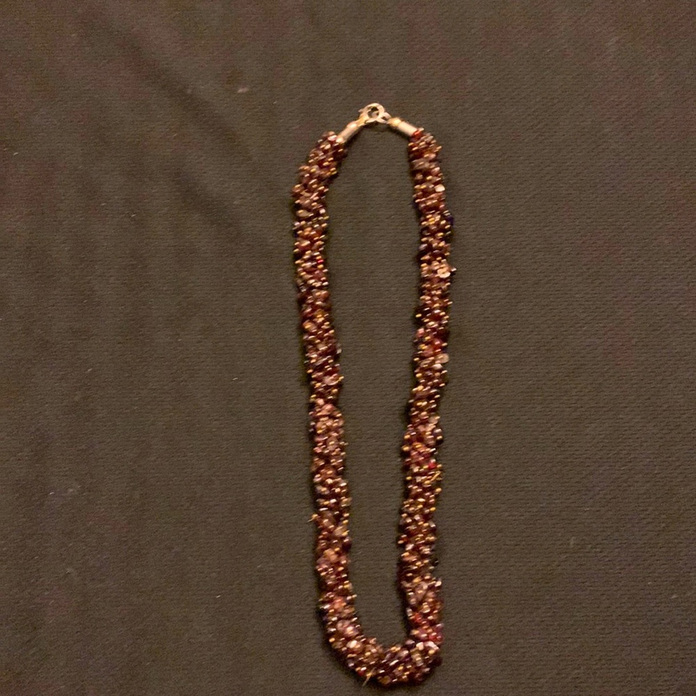Indian Maroon beaded necklace.  Great condition.
